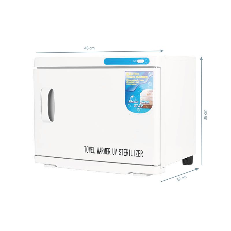 AQUECEDOR DE TOALHAS COM ESTERILIZADOR UV-C 23 L BRANCO