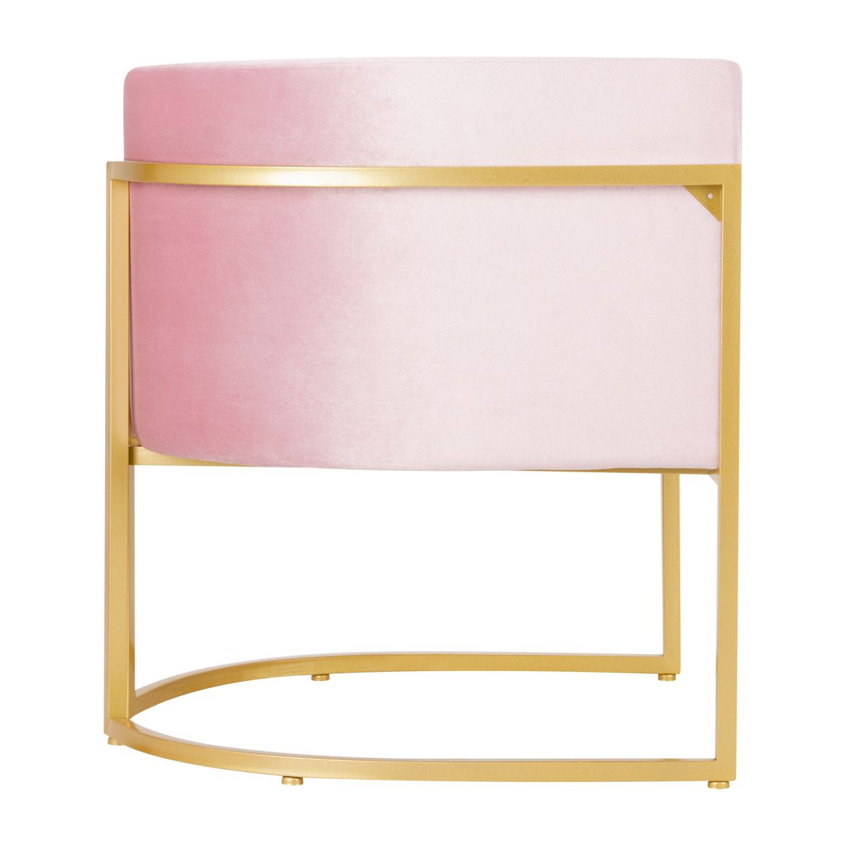 POLTRONA VELUDO OURO/ROSA