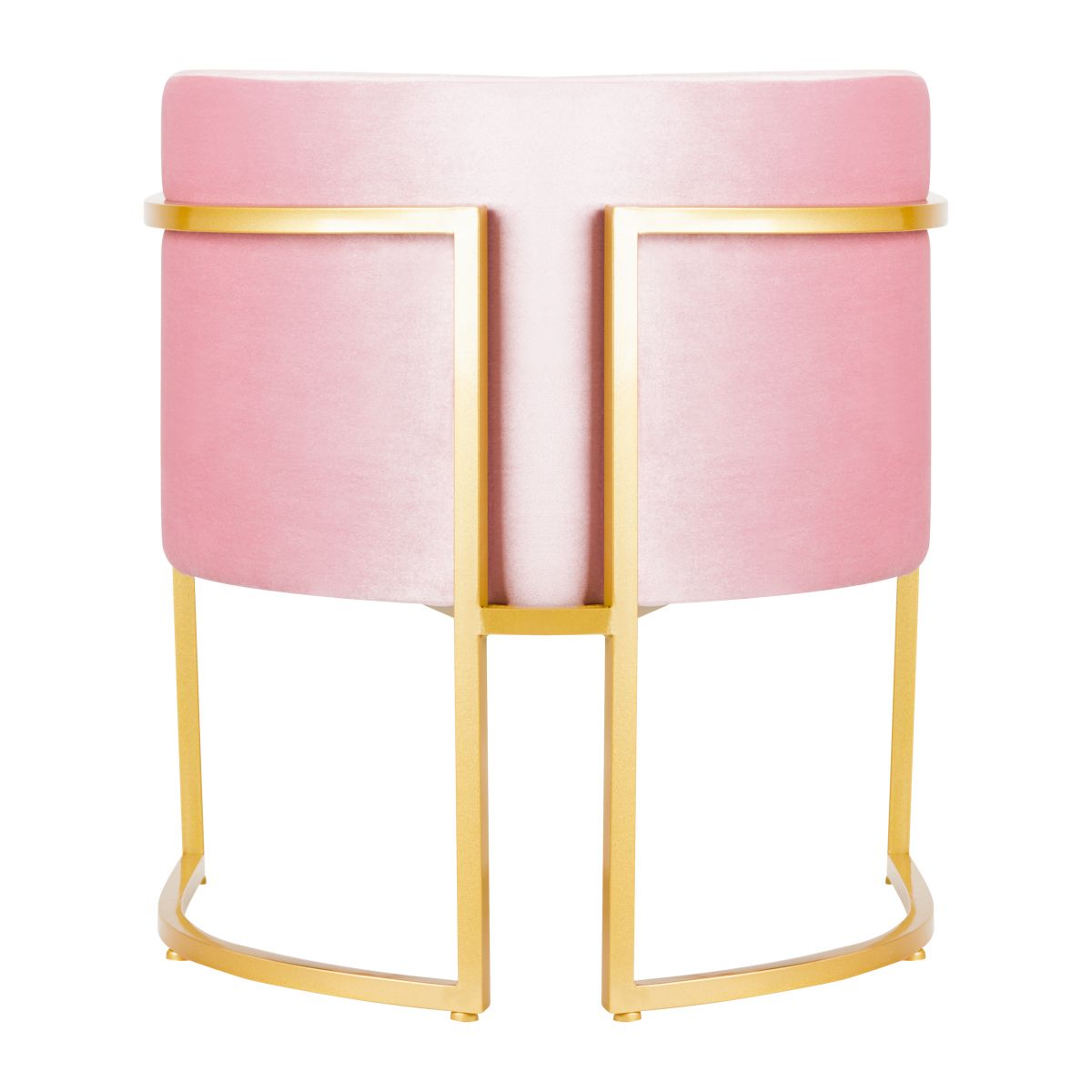 POLTRONA VELUDO OURO/ROSA