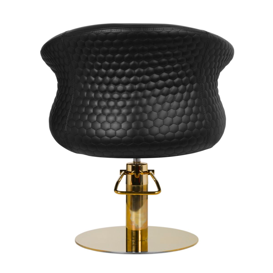CADEIRA DE CABELEIREIRO VERSAILLES OURO/BLACK GABBIANO