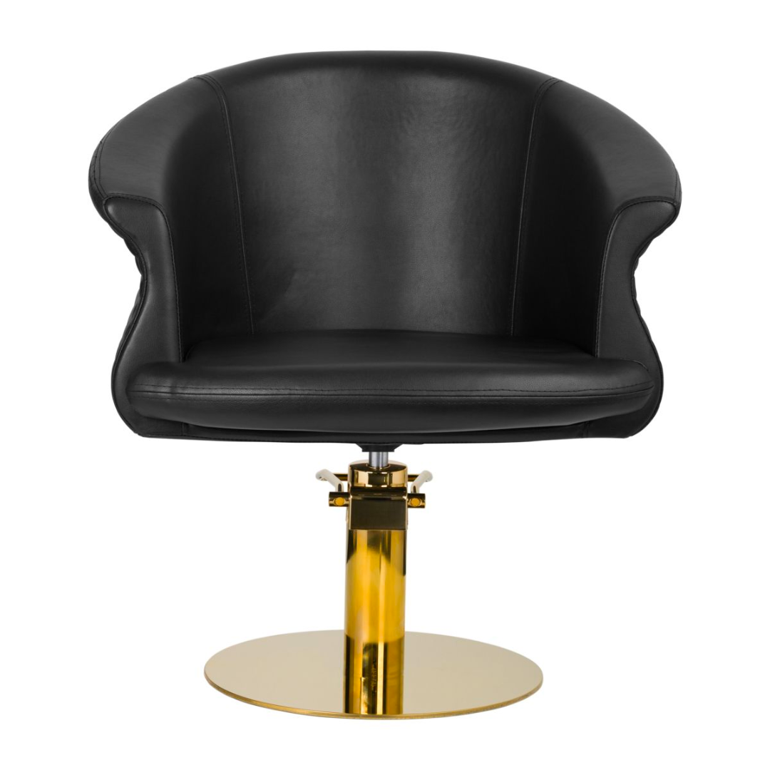 CADEIRA DE CABELEIREIRO VERSAILLES OURO/BLACK GABBIANO