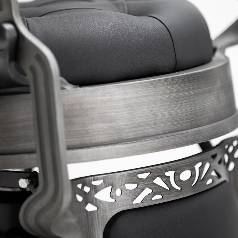 CADEIRA DE BARBEIRO MACK GREY - BLACK