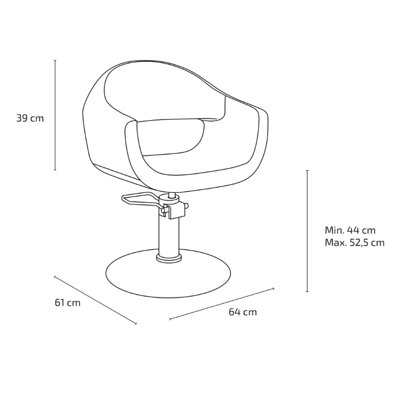 CADEIRA DE CABELEIREIRO CINDY