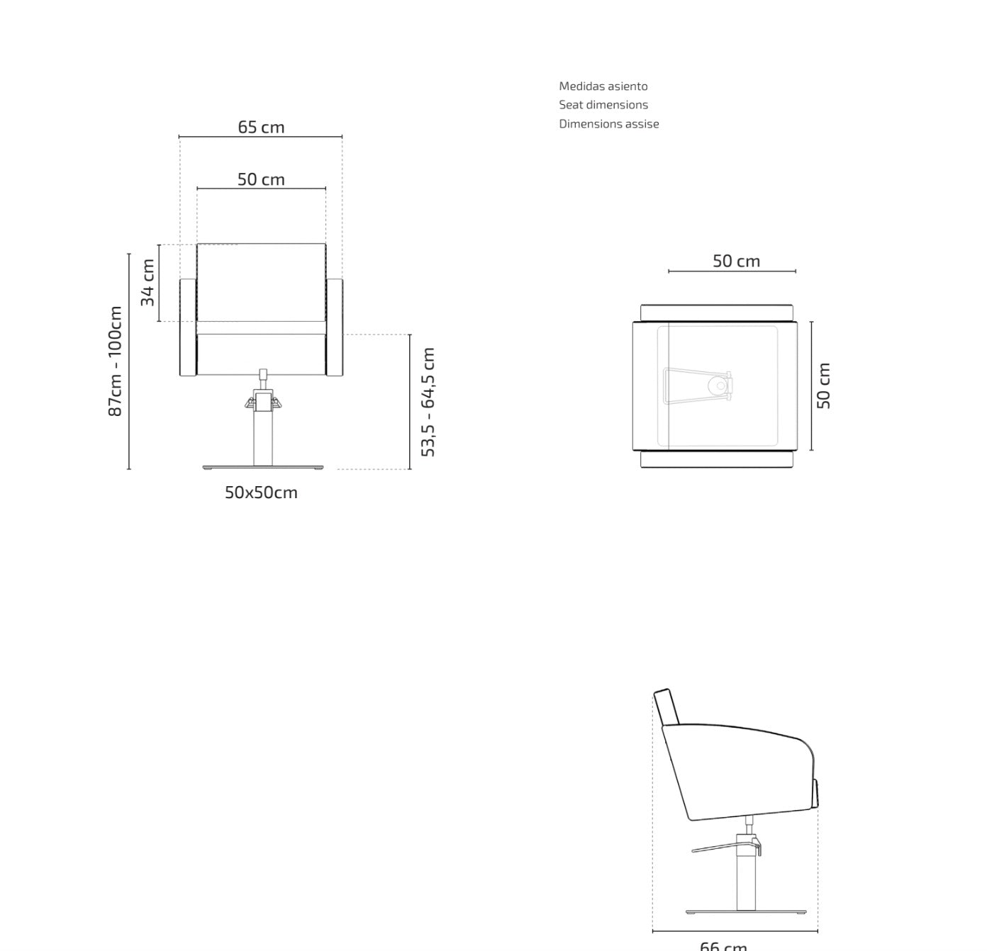 CADEIRA DE CABELEIREIRO LORIS S
