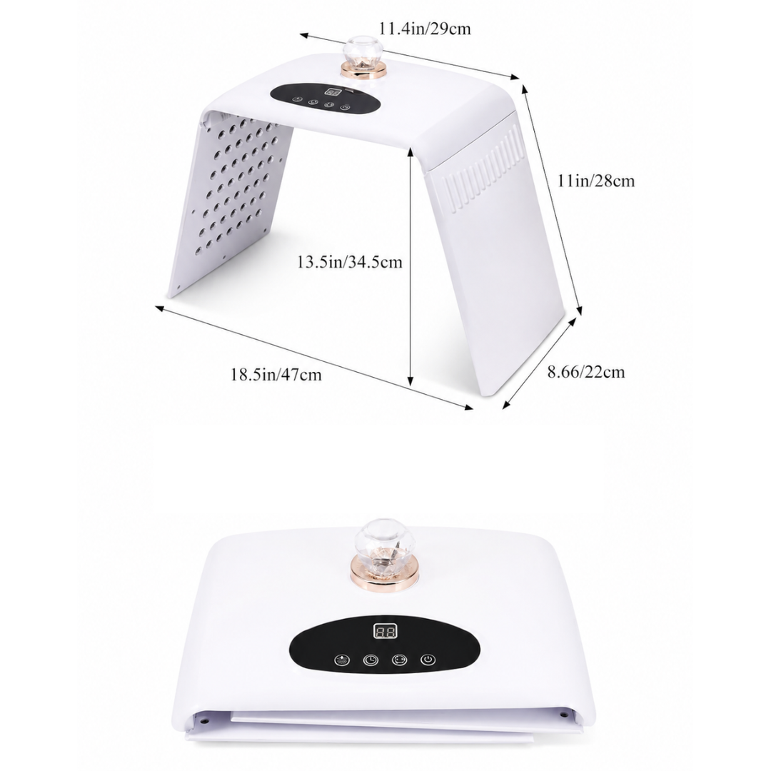 MÁSCARA FACIAL LED PARA ROSTO FOTOTERAPIA COM VAPORIZAÇÃO 36W