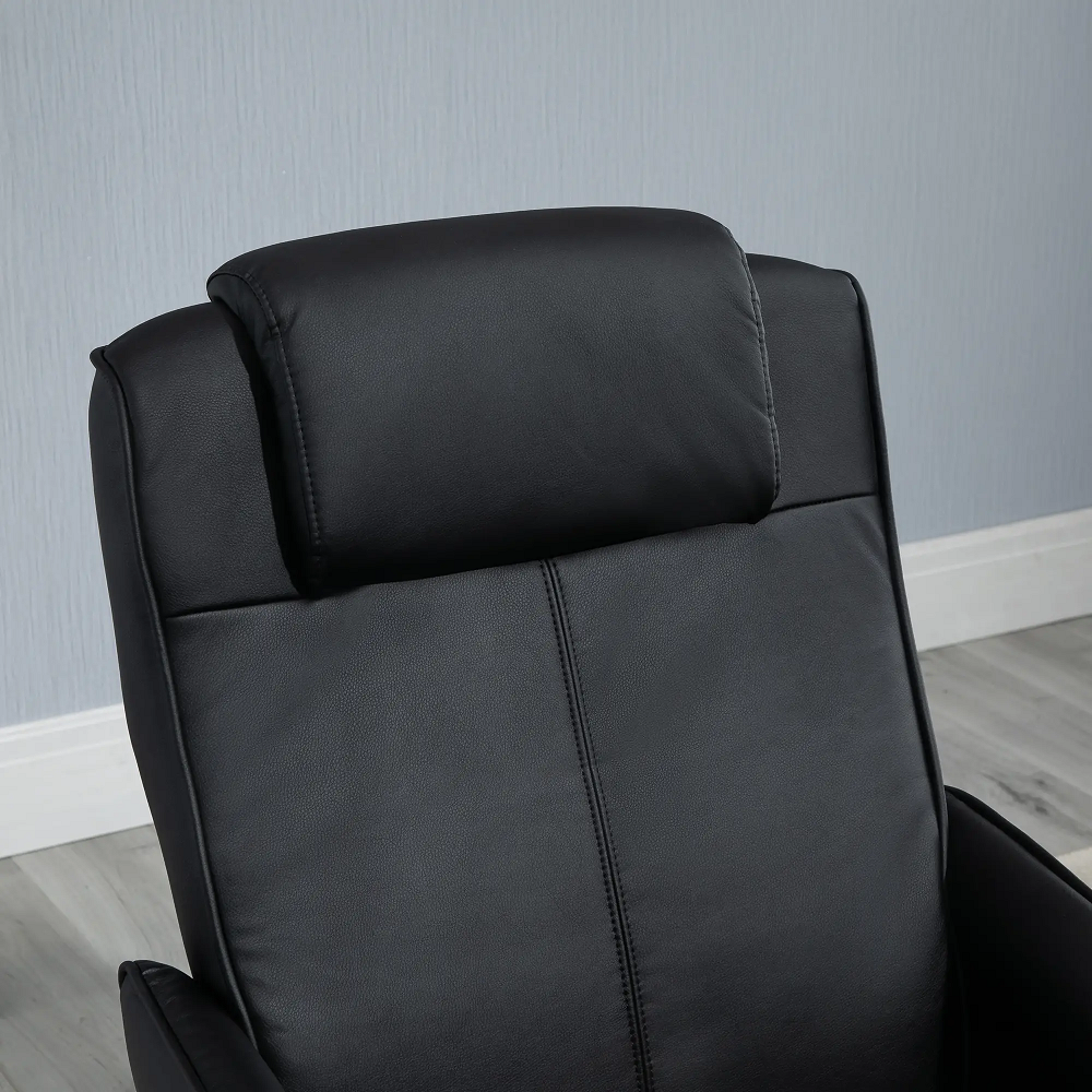 POLTRONA RELAX RECLINÁVEL COM APOIO PARA PERNAS BLACK