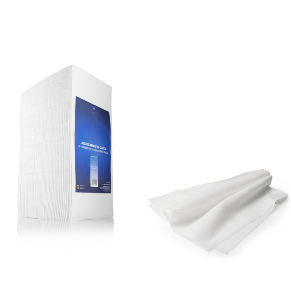 TOALHAS DE PAPEL DESCARTÁVEIS CELULOSE 38X77CM EMB. 90PCS