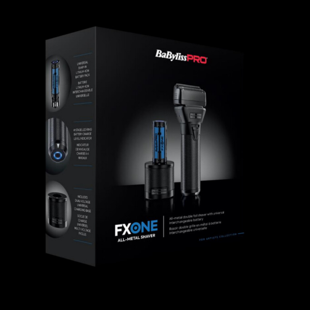 MÁQUINA DE BARBEAR FXONE DOUBLE FOIL BLACK SHAVER BABYLISS PRO