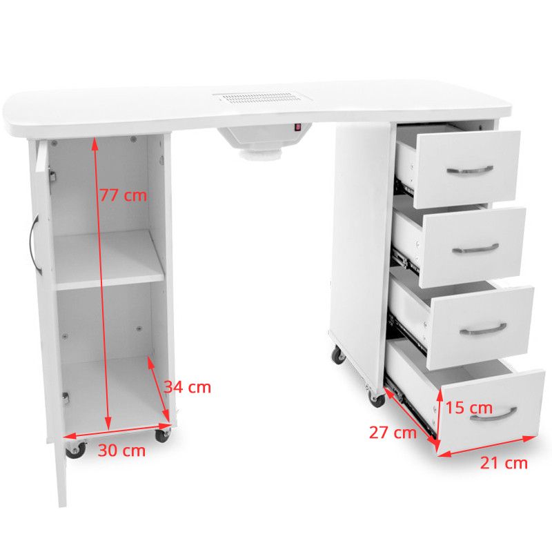 MESA MANICURE COM ASPIRADOR