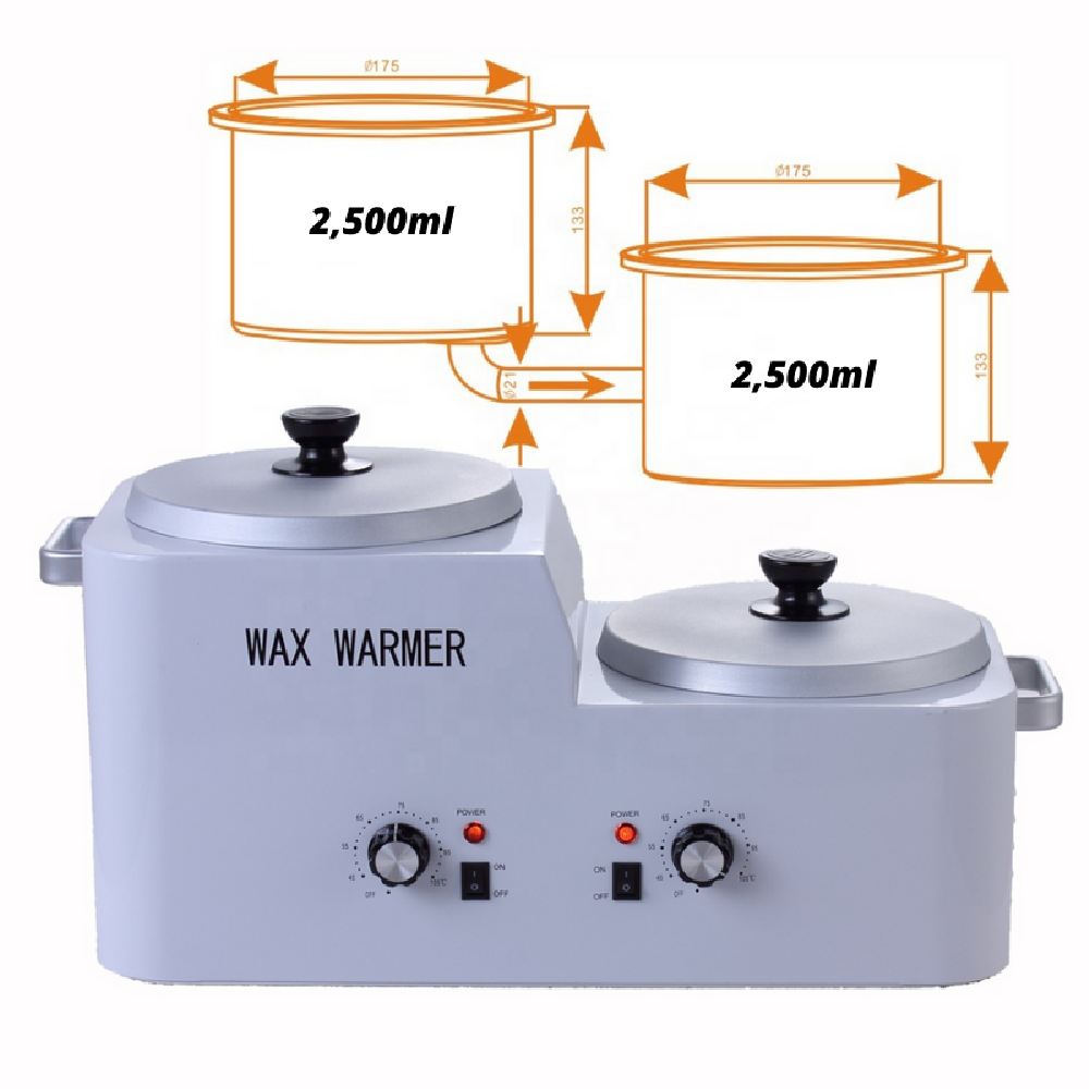 PANELA DE CERA DUPLA 2X2,5L COM 2 TERMOSTATOS