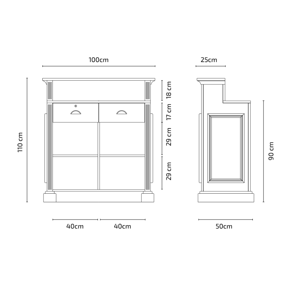BALCÃO BARBEARIA VINTAGE EARL