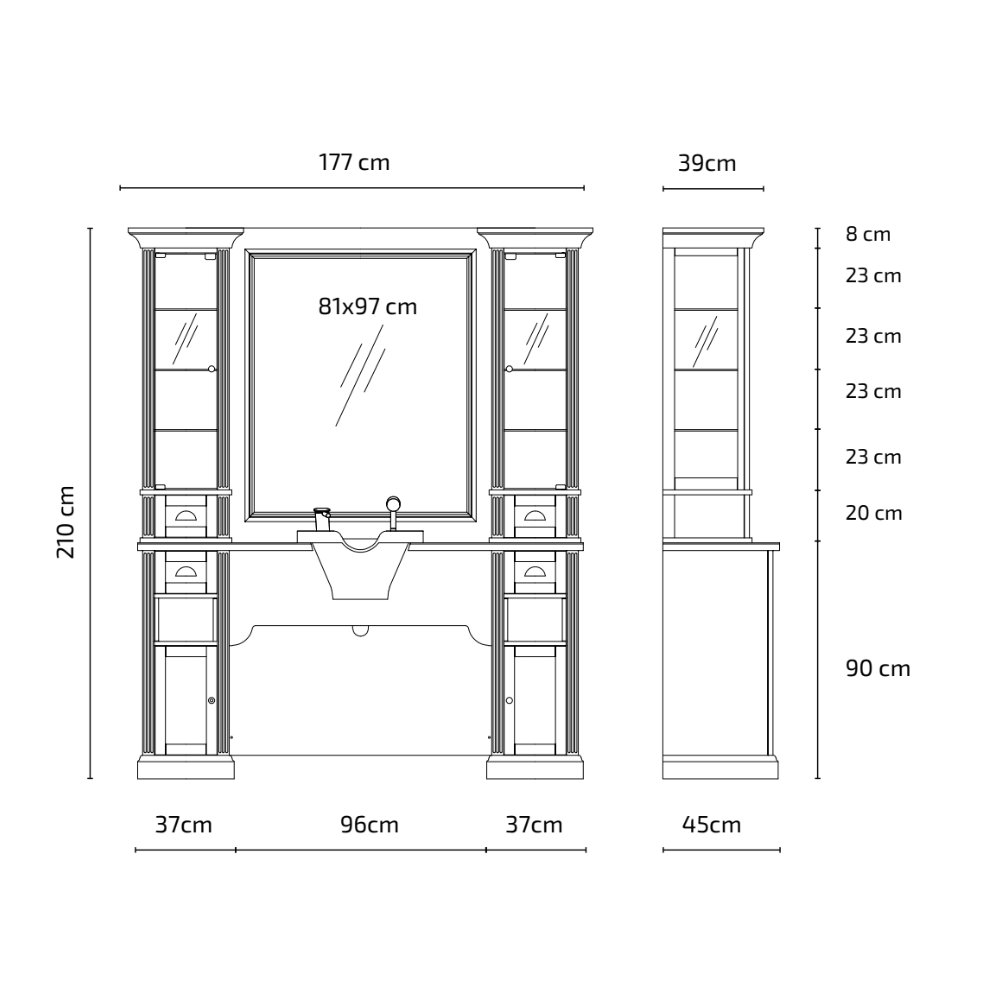 BANCADA BARBEARIA VINTAGE WILLIAM - COM LATARÓRIO
