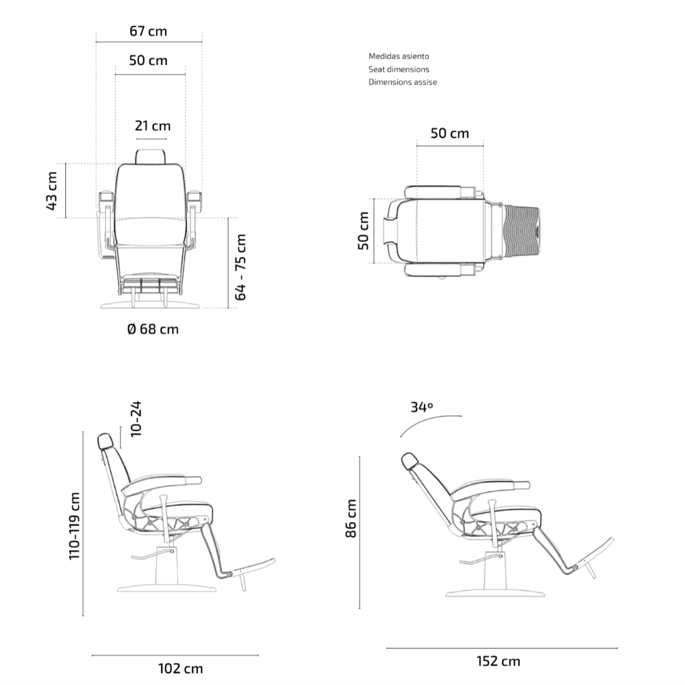CADEIRA DE BARBEIRO HUGO BR