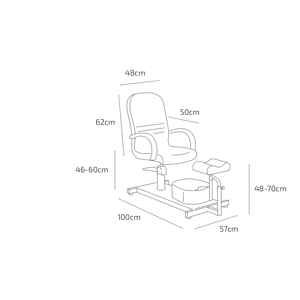 CADEIRA PEDICURE HIDRÁULICA ANITA