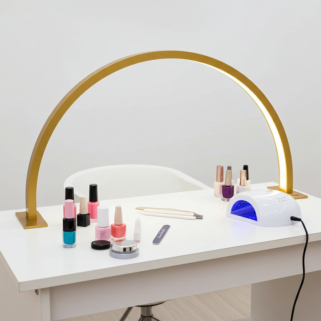 CANDEEIRO DE MESA DOURADO GL NAILS