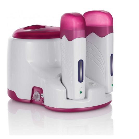 AQUECEDOR PROFISSIONAL DE CERA – TRIPLO (POTE + 2 ROLL-ONS) 800ML