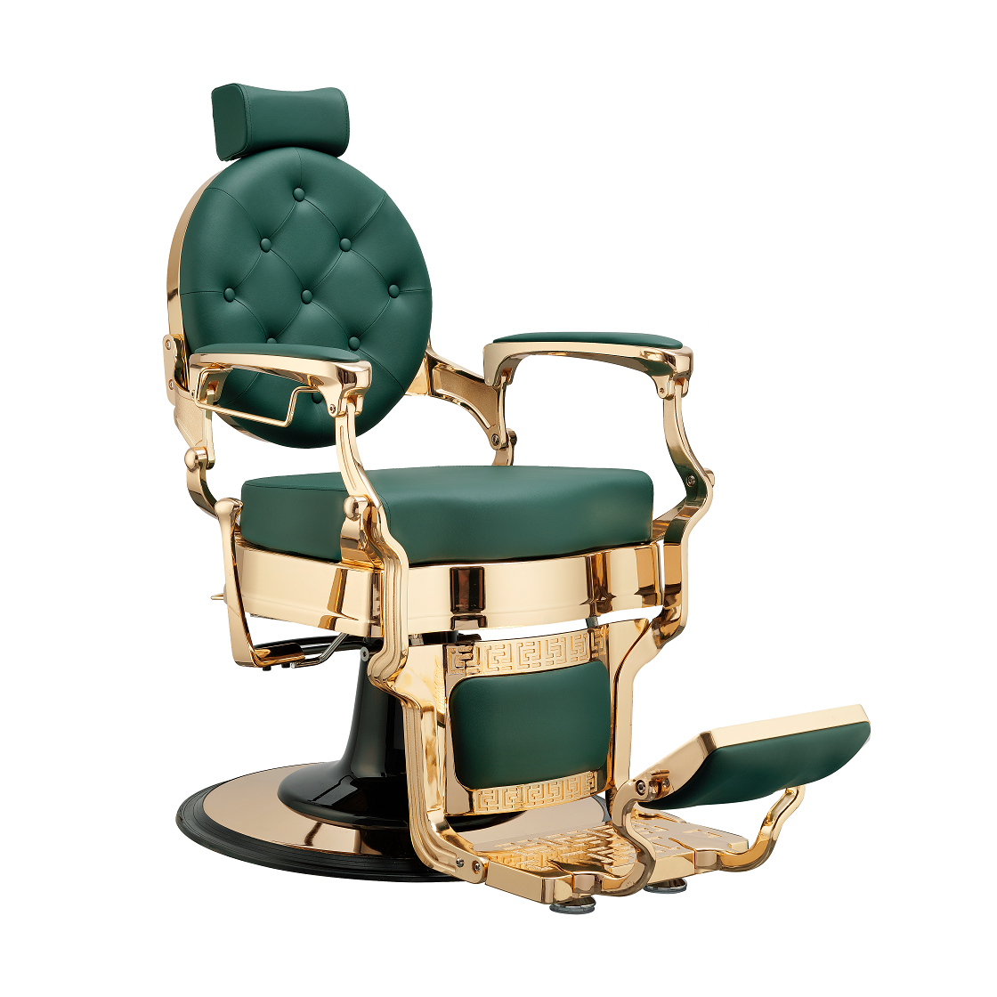 CADEIRA DE BARBEIRO BUZZ GOLD GREEN