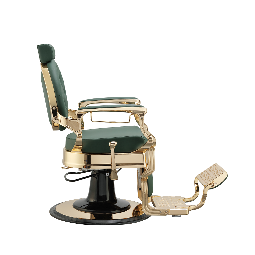CADEIRA DE BARBEIRO BUZZ GOLD GREEN