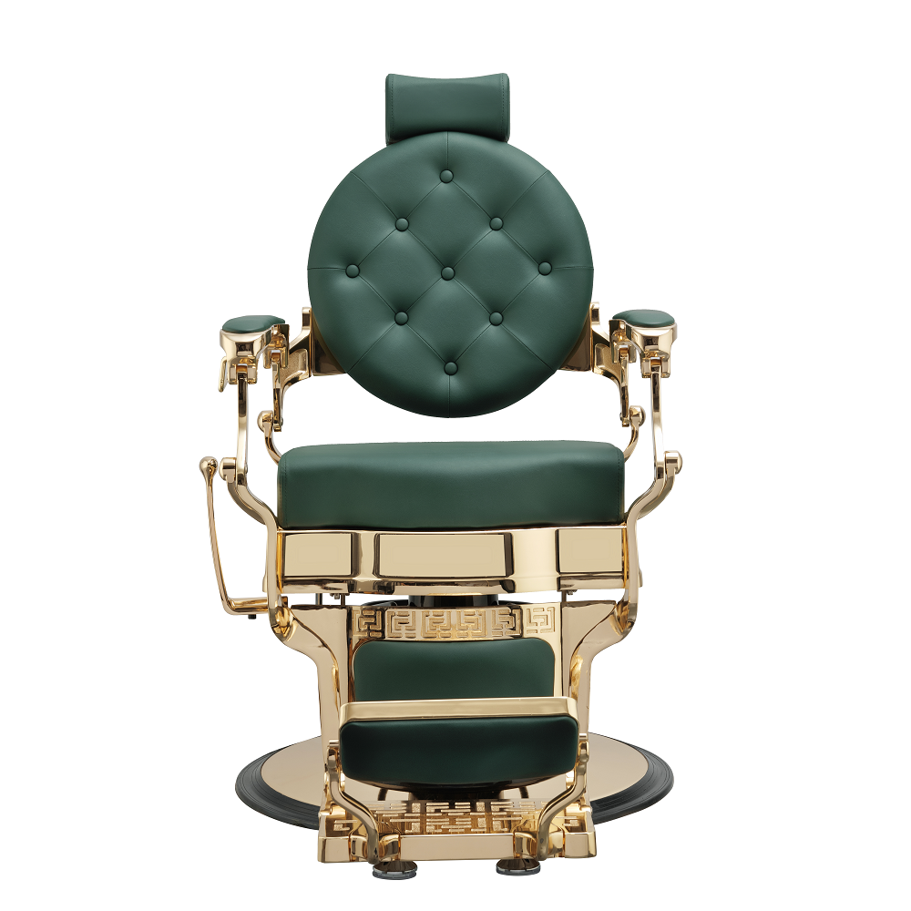 CADEIRA DE BARBEIRO BUZZ GOLD GREEN