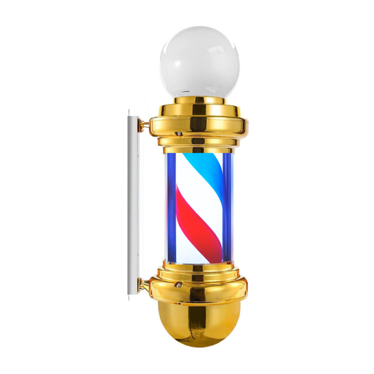 POSTE DE BARBEIRO BARBER POLE JOHNNY GLOBE GOLD