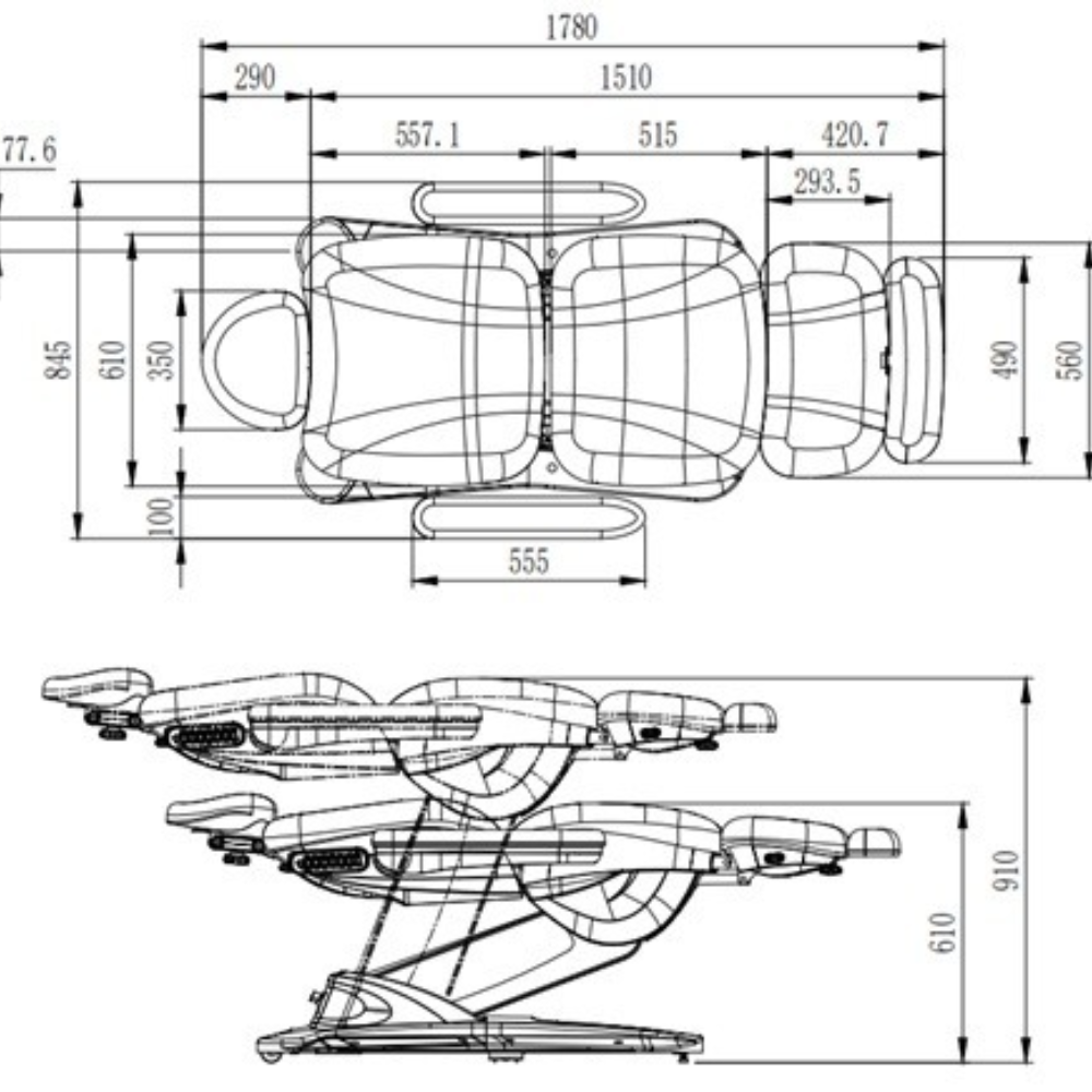 MARQUESA ELÉTRICA COM 4 MOTORES AQUECIMENTO E MASSAGEM AIRBAG