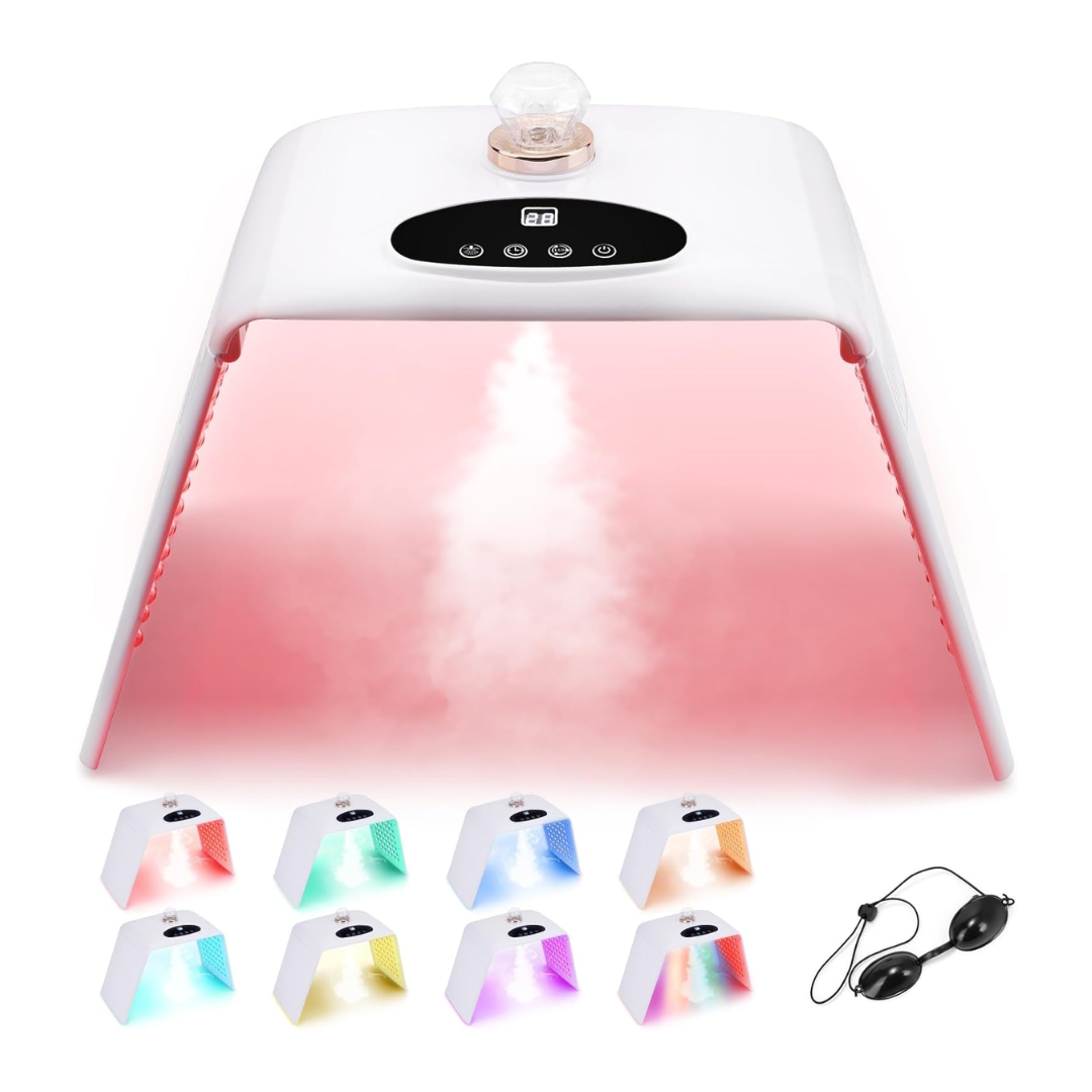 MÁSCARA FACIAL LED PARA ROSTO FOTOTERAPIA COM VAPORIZAÇÃO 36W