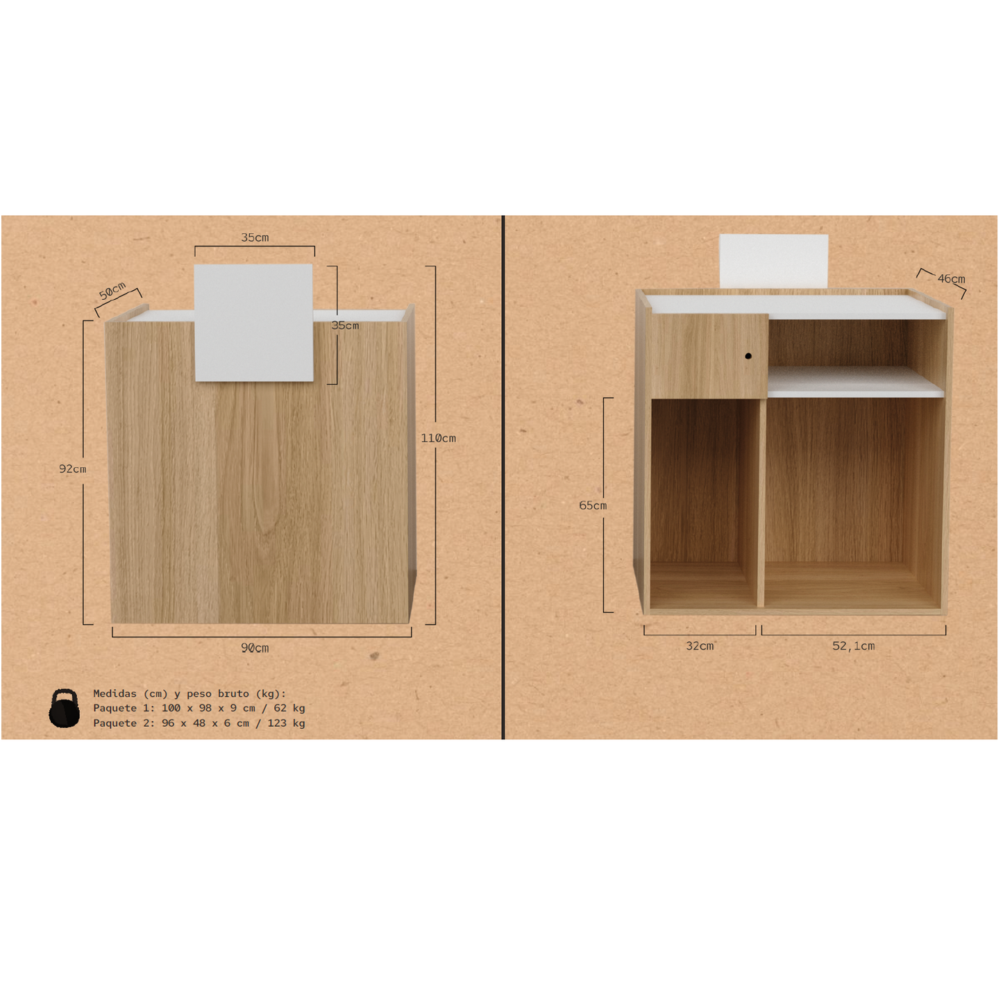 BALCÃO RECEPÇÃO MANAAKI