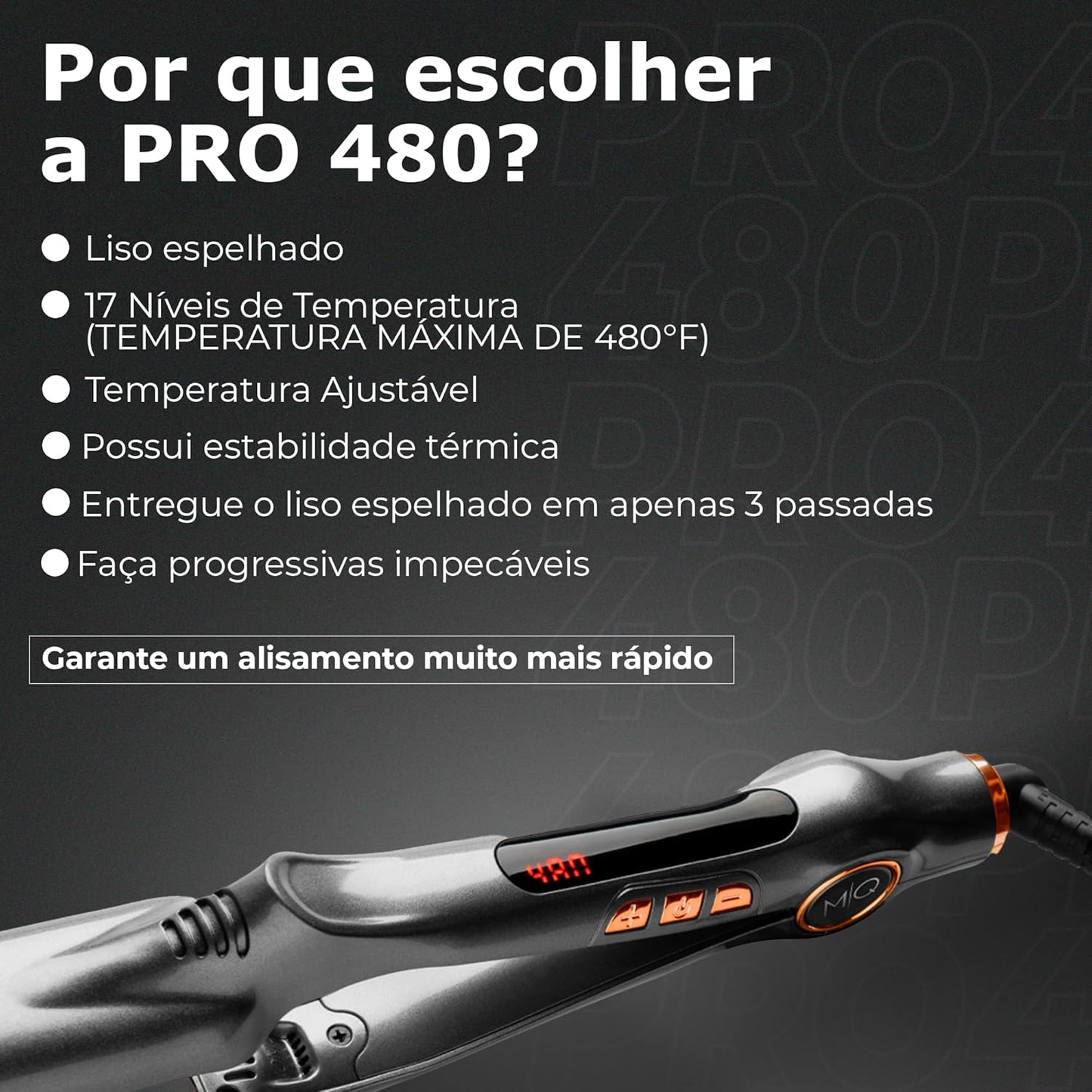 PRANCHA PRO 480 250ºC MQ PROFESSIONAL