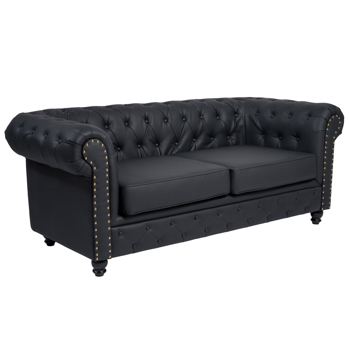 SOFÁ DE ESPERA CHESTERFIELD BLACK