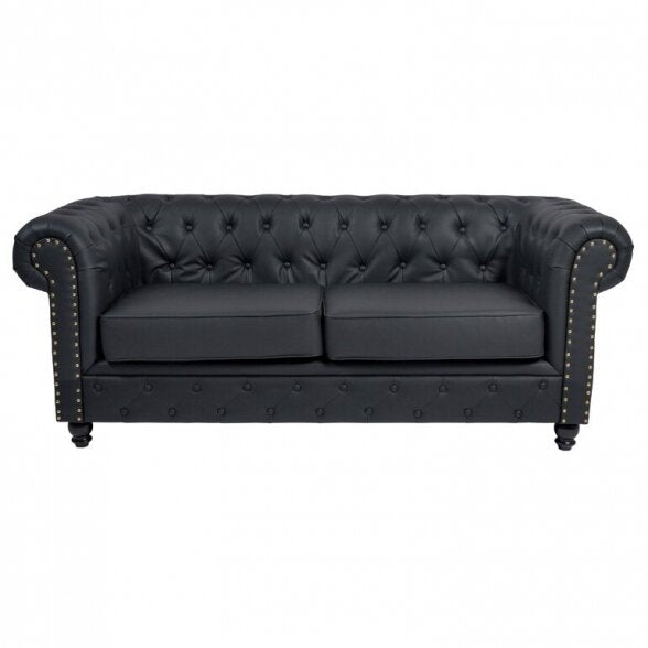 SOFÁ DE ESPERA CHESTERFIELD BLACK