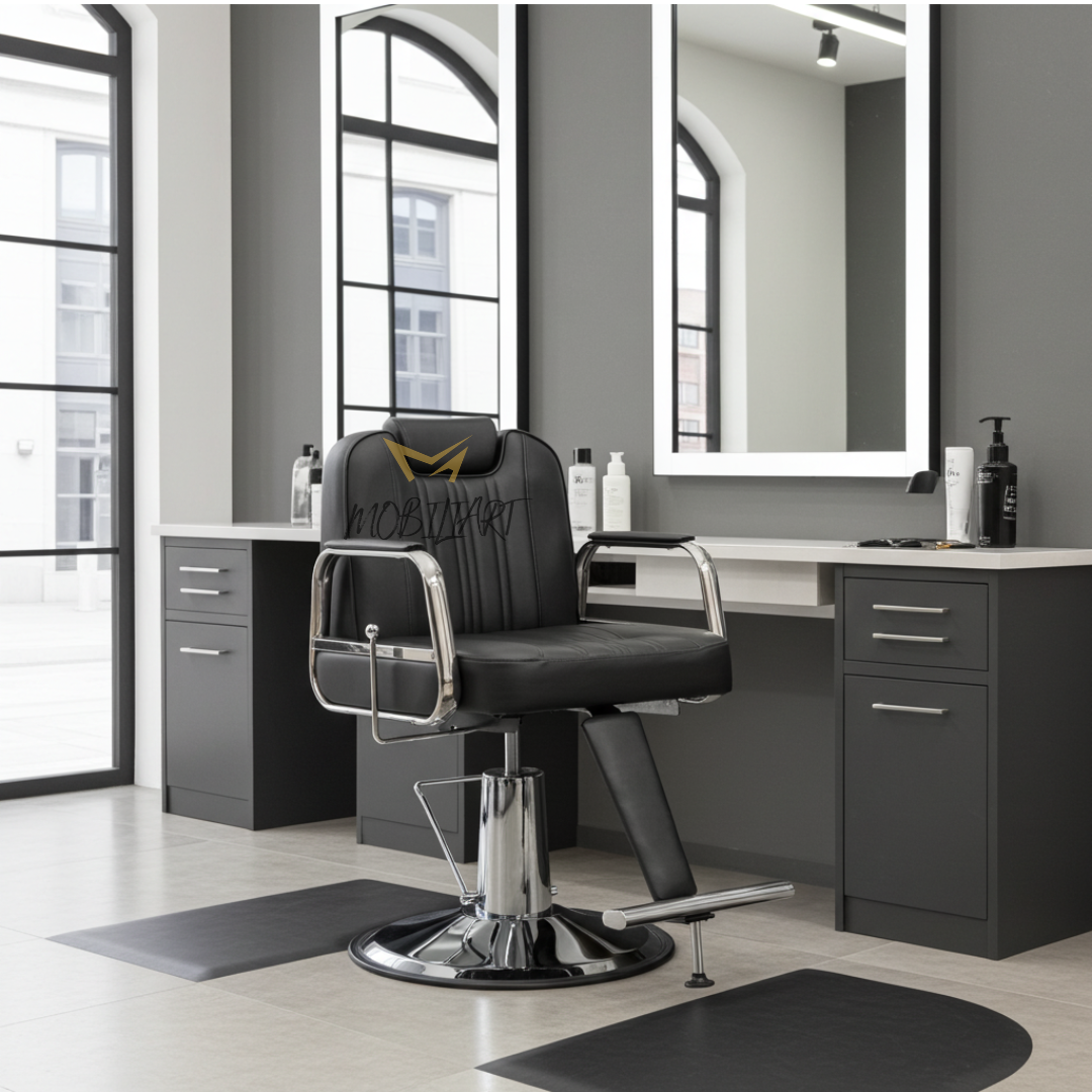 CADEIRA DE BARBEIRO TONSUR - BLACK